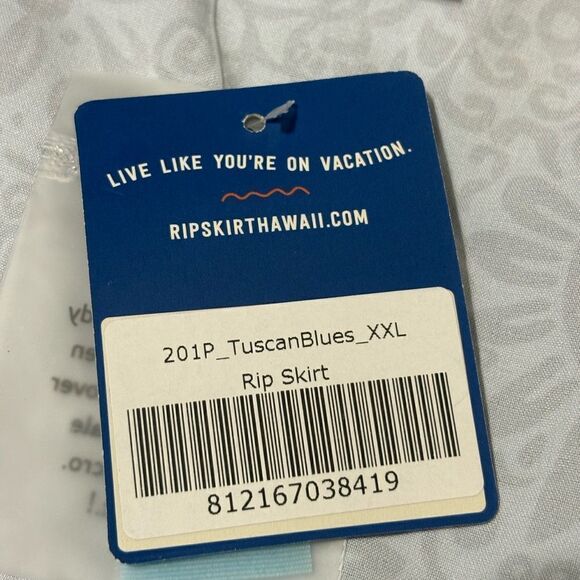 NWT- XXL 20/22 Rip Skirt Hawaii wrap skirt in Tuscan Blue active wear swim cover - Picture 7 of 7